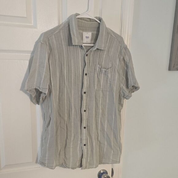 Katin Men's Casual Button Down Shirt - Light Gray - Picture 1 of 6